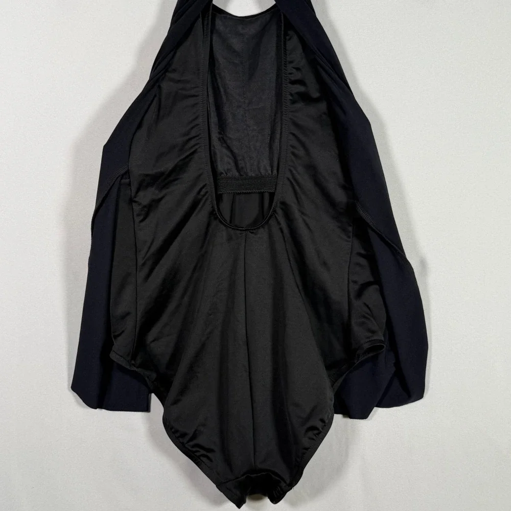 MAGICSUIT NWT Solid High-Neck One-Piece Swimsuit Black 8 Control Sexy $152‎ USA